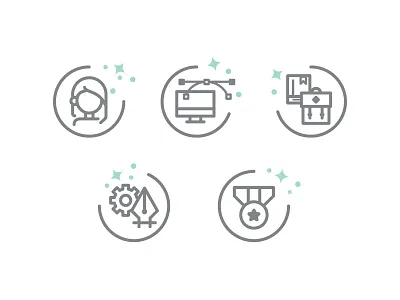 Resume Icons cv icons illustration line art minimal reno resume ui