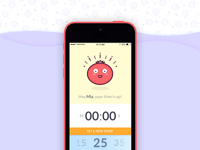Countdown timer 14 app challenge countdown dailyui pomodoro sketch time timer tomato ui ux