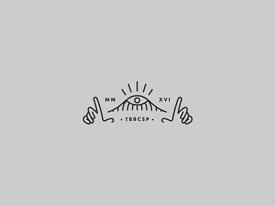TBBCSP all seeing eye black and white eye hands illustration mountain wave