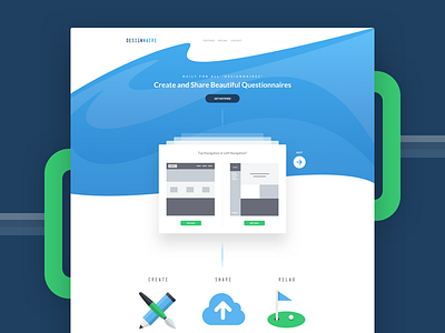 Designnaire Landing design designer landing page questionnaire splash tools ui ux web