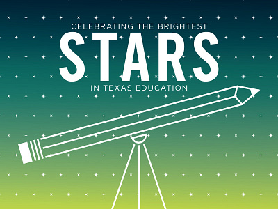 Stars of Education awards concept design education pencil telescope vector