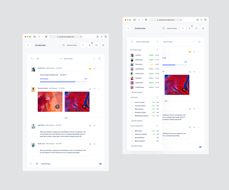 Chat Interface by Live Spline.one on Dribbble