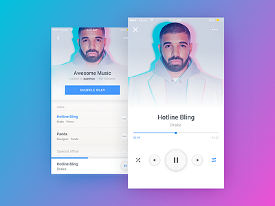 Music Player ios iphone mobile multimedia music player system ui