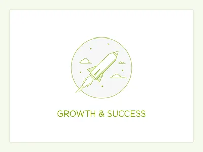 Aspirational Illustration Set design growth icon illustration rocket success