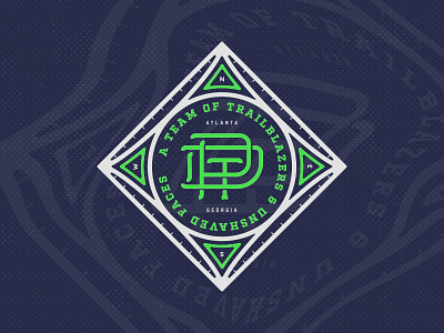 Badge Design badge compass monogram pdt so wavy texture