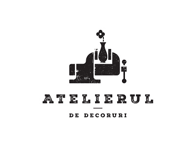 Atelierul de decoruri atelier bold contrast decorative flower fragile rusty vase vintage vise