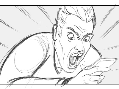 Eat24 Superbowl Commercial Storyboards 1 arnold schwarzenegger commercial eat24 illustration lil jon sketch storyboards