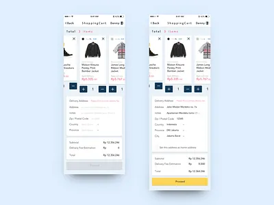 Mobile Shopping Cart fashion ios lifestyle mobile shopping cart ui ux
