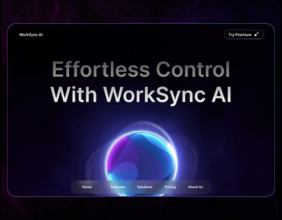 Work Sync AI 3d ai animation figma ui uiux web design web developmnet