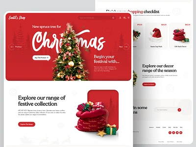 Christmas Shopping Website christmas christmas shopping chrsitmas tree merry christmas online shopping santa shopping shopping website ui ui design web web design website website design