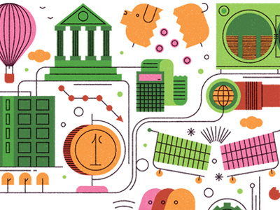 Economics absract design editorial finance flat geometric graphic icon illustration logo retro vector