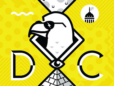 AIGA DC dc eagle eye illustration patterns