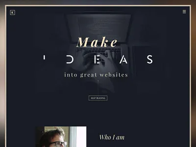 New portfolio (wip) front end developer landing page portfolio sketch typography web design web designer work in progress