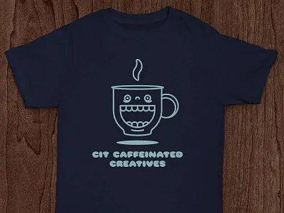 Caffeinated Creatives T-shirt caffeine coffee illustration shirt tea