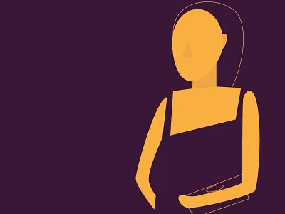 Minimal lady character color minimal model walk woman