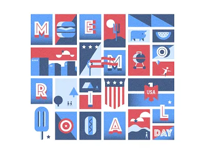 Memorial Day Illustration america bbq eagle flag illustration memorial day usa weebly