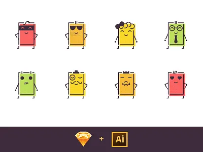 Free Sushi Hero Icons character food free freebie icons illustration sketch sushi vector