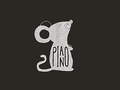 Piano Hand Drawn illustration kids tee mouse piano soft