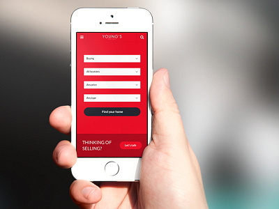 Property Search on Mobile filter home house mobile property real estate red search