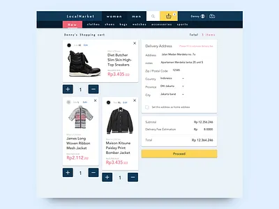 Deskop Shopping Cart cart dekstop fashion lifestyle shopping ui web