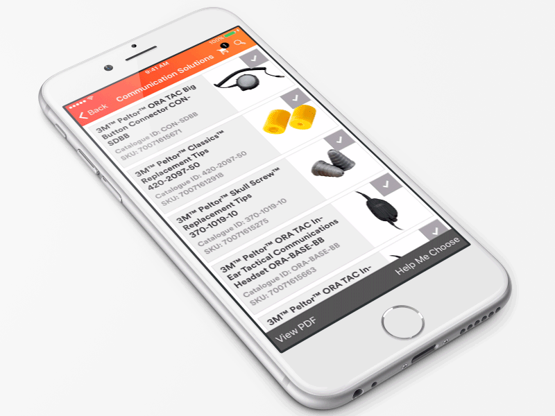 Step by step app choose ecommerce filter help interactive list mobile process product shop steps