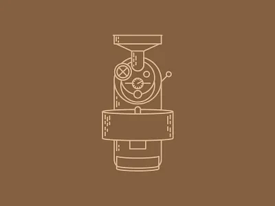 Coffee Bean Roaster beans coffee coffeehouse latte line art roaster simple