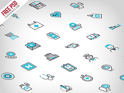 Freebie : Healthcare And Medicine Icon Set Free Psd free icon set free icons free psd freebie icon freebie icon set medical iconset outline icons outline iconset psd psd icon science iconset