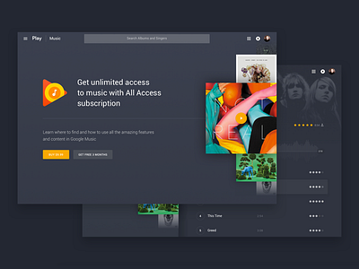 Play Music - Subsribe buy google google play material play play music subscribe ui ux