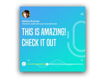 Wondervoice Player Concept challenge concept design page ui wondervoice