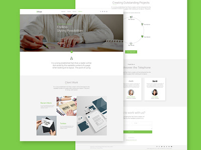 Landing page agency clean design landing marketing minimal operations page ui web