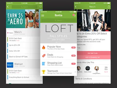 Ibotta iOS App ios mobile ui