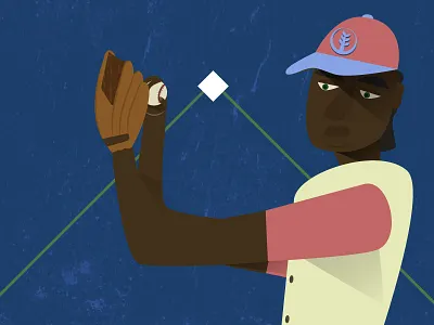 Pitcher baseball character color pasttime pitcher