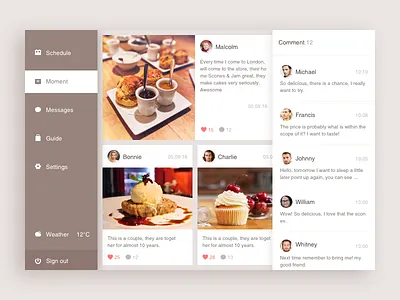 Moment app chat guide ipad moment schedule settings tourism ui weather