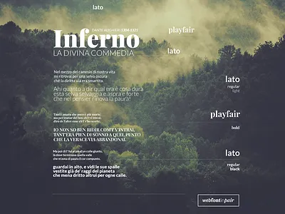 Web Font in Pair design font lato playfair ui design web web design web font webdesign webfont