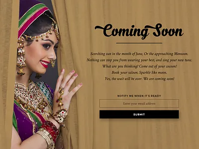 Fit n Fash bride cloths coming soon india indian onepage rent website