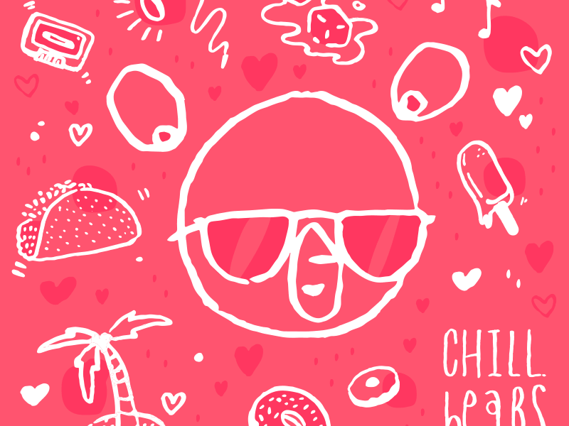Chill Bears Vol.2 Artwork animals bears colors cute donuts drawing faces fun gif illustration summer tacos