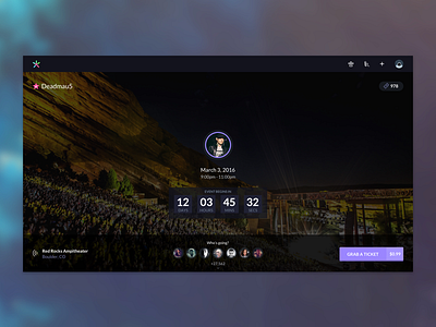 Instacrowd Desktop concert event single event ticket ui