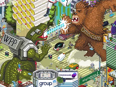 State of the Digital Nation 2016 art article blog illustration pixel art post