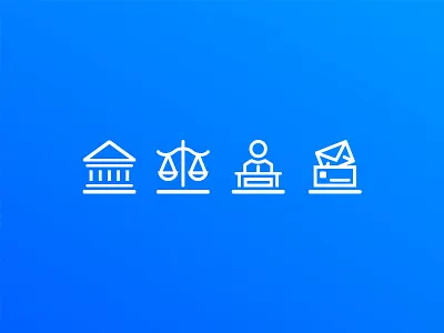JHS Attorneys Website Icons attorneys court icons justice law lawyer legal letter navigation podium scales website
