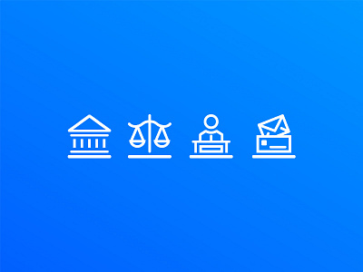 JHS Attorneys Website Icons attorneys court icons justice law lawyer legal letter navigation podium scales website