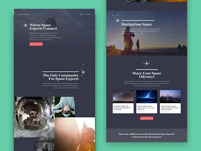 Space! dark gray marketing purple single page space ui web