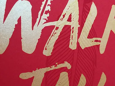 Walk Tall illustration poster screen print