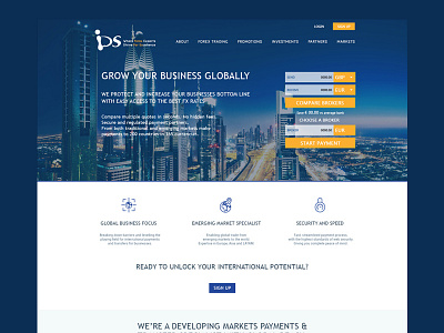 IDS Forex Trading app clean design landing page psd template typography ui ux web
