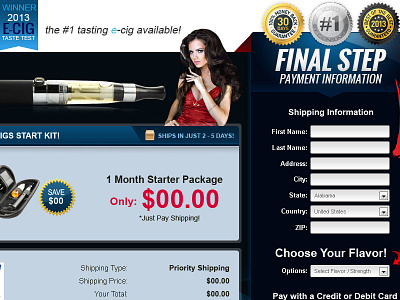 Electronic Cigar Web Form electronic cigar order form web form