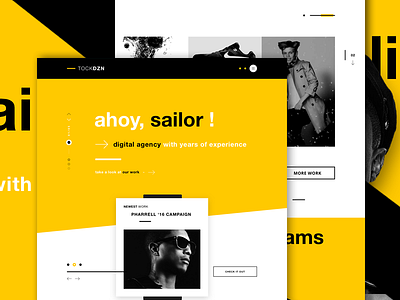 TOCKDZN - Creative Agency Website creative agency digital agency landing page material web portfolio website ui design user interface web design website