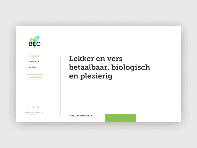 Principle test animation bio desing green principle ui webdesign