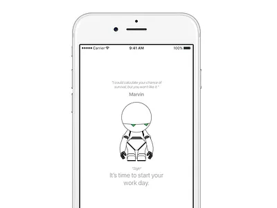 Tasx - time/project management app app green management project robot time white