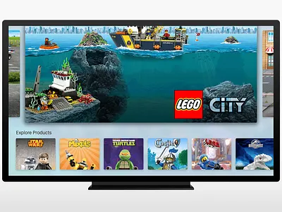 LEGO Apple TV App - Home screen apple catalog concept lego tv