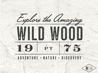 Wild Wood - Postcard adventure branding discovery logo nature postcard stationary texture trail map vintage wildwood wood
