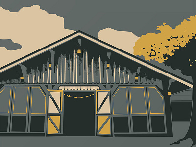 Happy Days Lodge 1930s design digital illustration happy days lodge illustration illustrator national park wedding